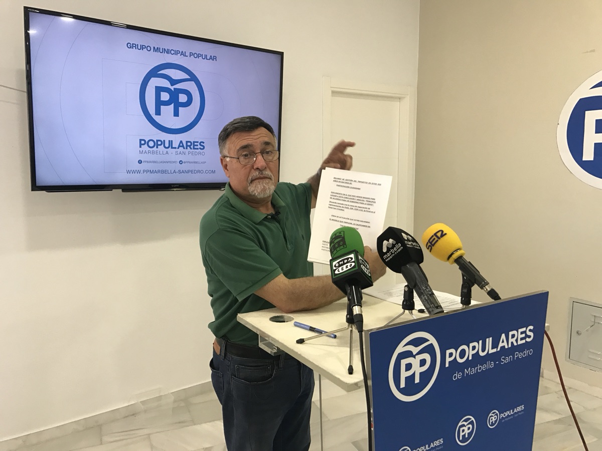 El PP reprocha al tripartito el importante retroceso del ayuntamiento de Marbella en participación ciudadana
