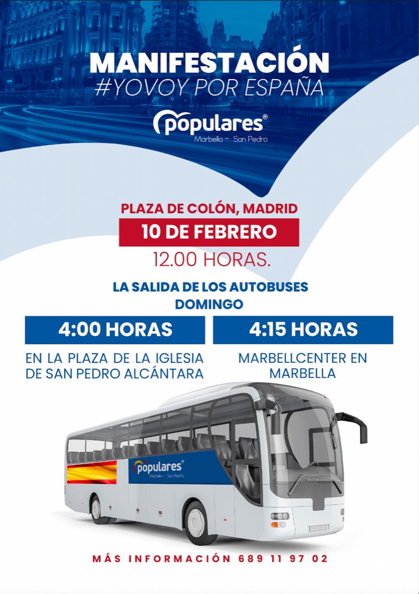 El PP Marbella – San Pedro se une a las movilizaciones contra la alta traición de Pedro Sánchez a España